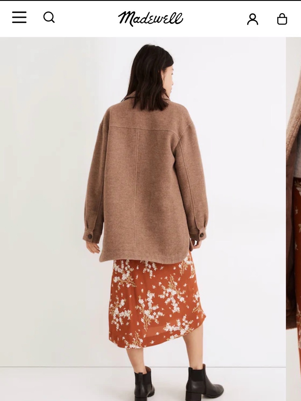 Madewell Relaxed Belrose Coat in Camel - Picture 3 of 12